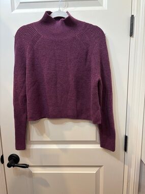 Eileen Fisher Plum Mock Neck Sweater